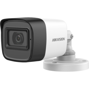 CAMARA TURBO 5MP BALA MICROFONO INCORPORADO AUDIO COAXIAL 0.01 Lux/ F1.2 DNR EXIR 2.0 Smart IR 25m IR PLASTICA
