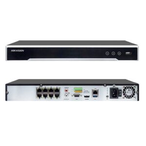 NVR 8 CANALES HD 80MBPS 2BAHIAS/6TB120-220VAC H.265